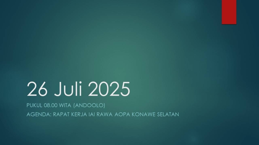 Rapat Kerja (Rawa Aopa)