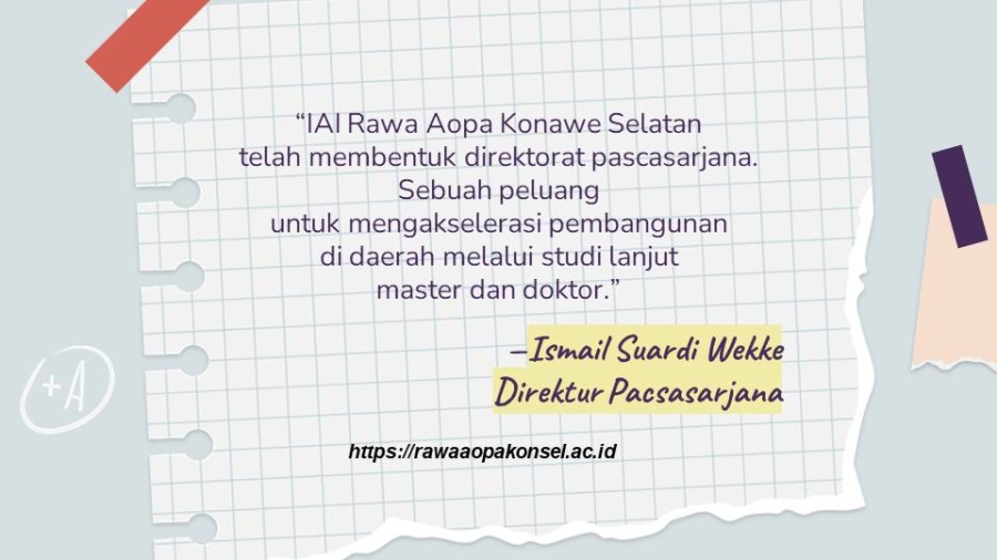Pascasarjana IAI Rawa Aopa (ISW)