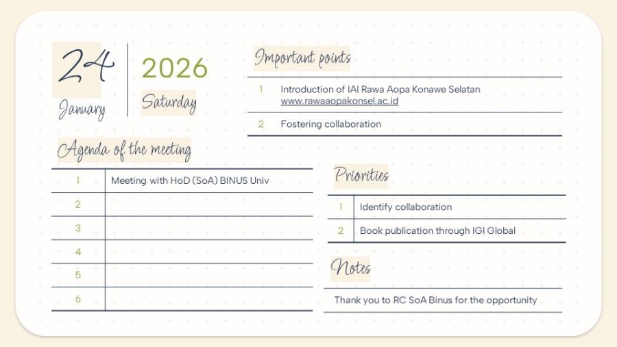 Diskusi Kerjasama (ISW)