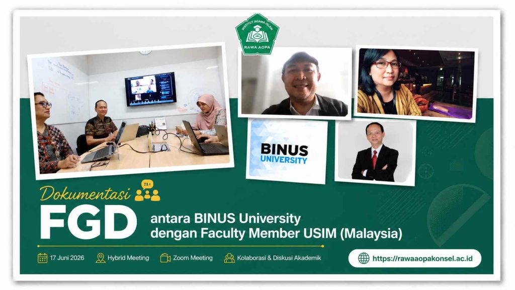 Perkuat Riset Global, IAI Rawa Aopa Diundang BINUS University Gelar Pertemuan Strategis Bersama Pakar Ekonomi USIM Malaysia