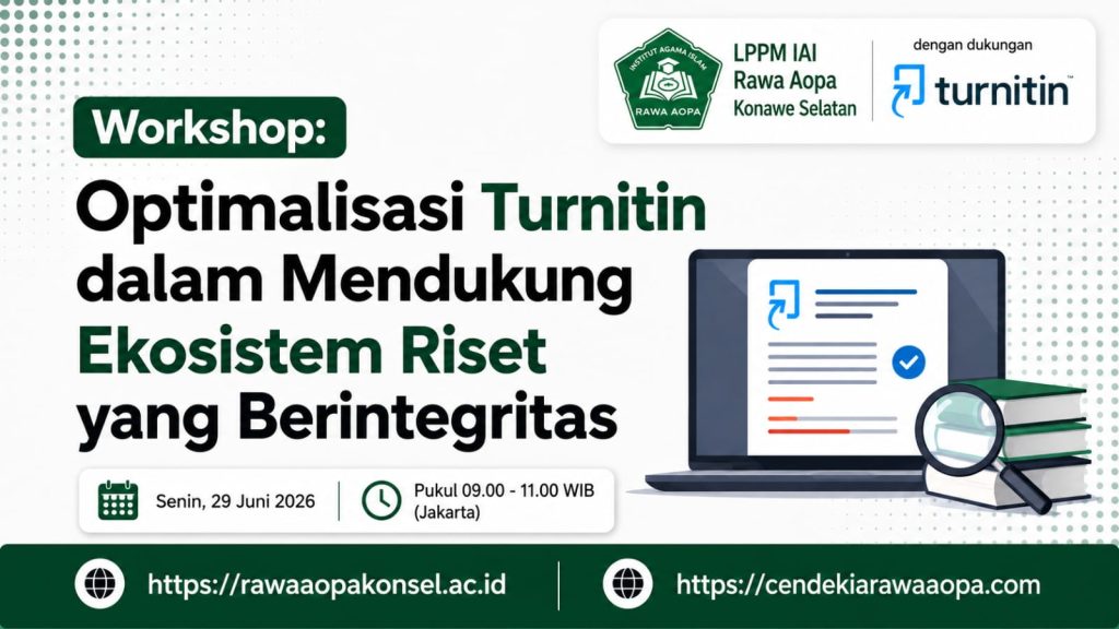 IAI Rawa Aopa Siap Gelar Workshop Turnitin Guna Mendukung Integritas Riset