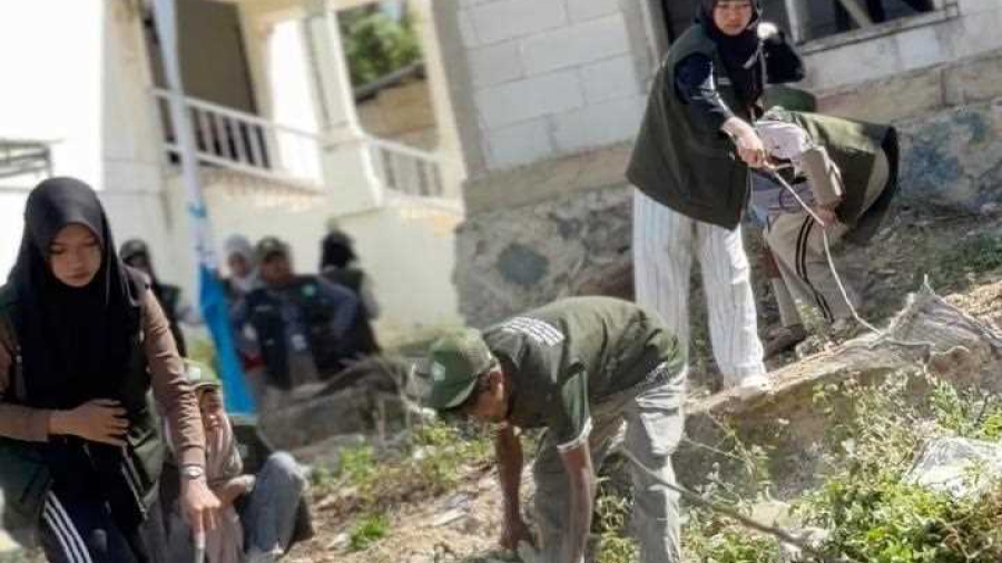 posko 2 KKA, kegiatan jumat bersih di Kampus 2 IAI RAWA AOPA
