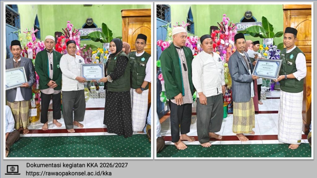 Wujud Apresiasi, Mahasiswa KKA Angkatan VIII IAI Rawa Aopa Konsel Serahkan Sertifikat Penghargaan kepada Kelurahan dan SDN Meluhu
